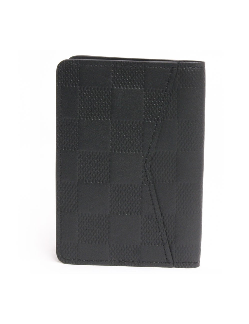 Black infinite checkerboard leather LOUIS VUITTON pocket organizer