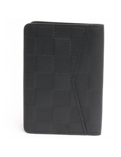 Black infinite checkerboard leather LOUIS VUITTON pocket organizer