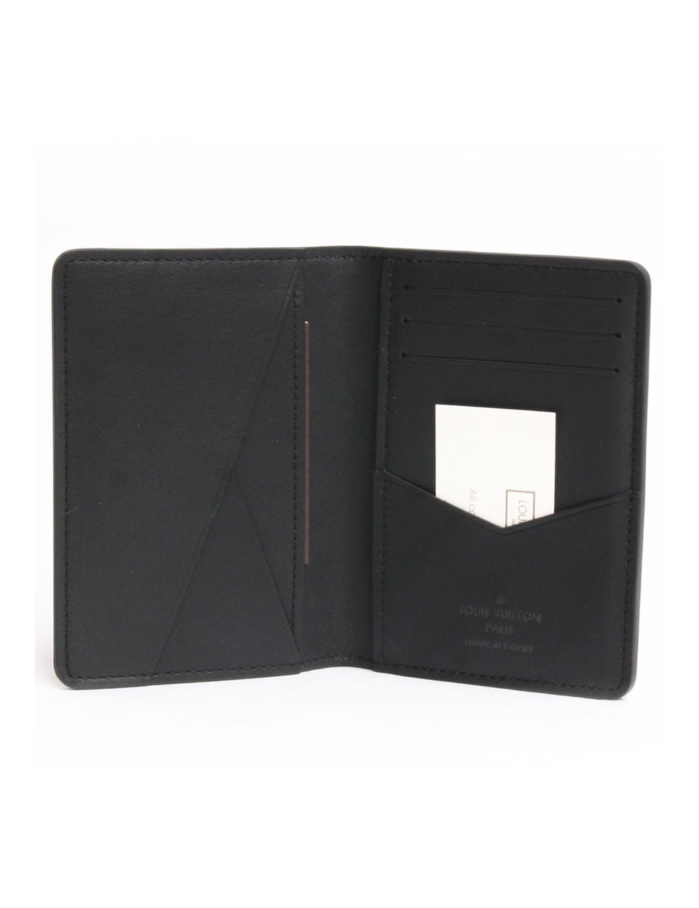 Black infinite checkerboard leather LOUIS VUITTON pocket organizer