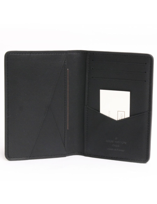 Black infinite checkerboard leather LOUIS VUITTON pocket organizer