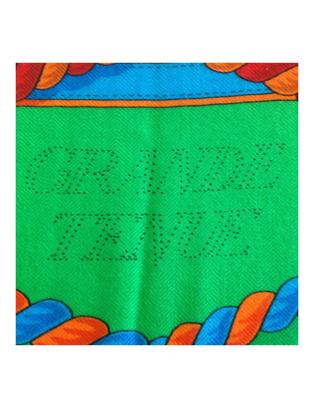 Châle HERMES "Grande tenue" en cachemire et soie bleu 