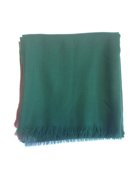 Shawl HERMES fringe green English silk