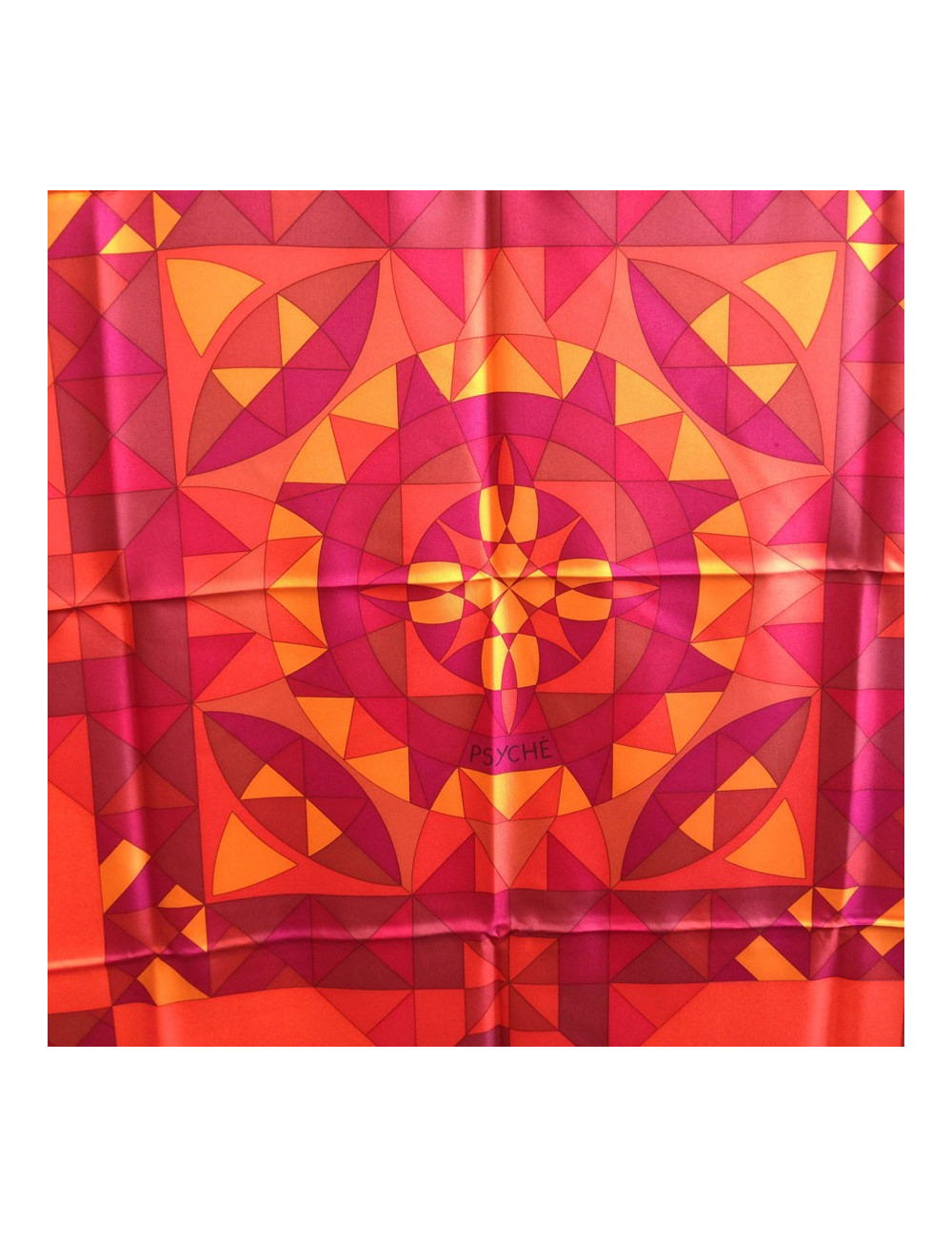 HERMES 'Psyché' multicolor silk large square scarf