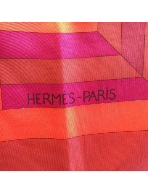 HERMES 'Psyché' multicolor silk large square scarf