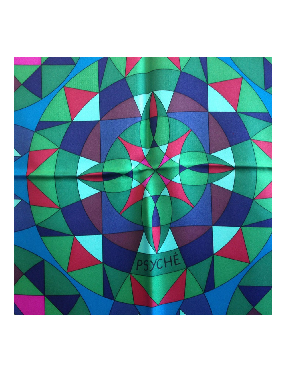 Grand carré HERMES "Psyché" en soie violet