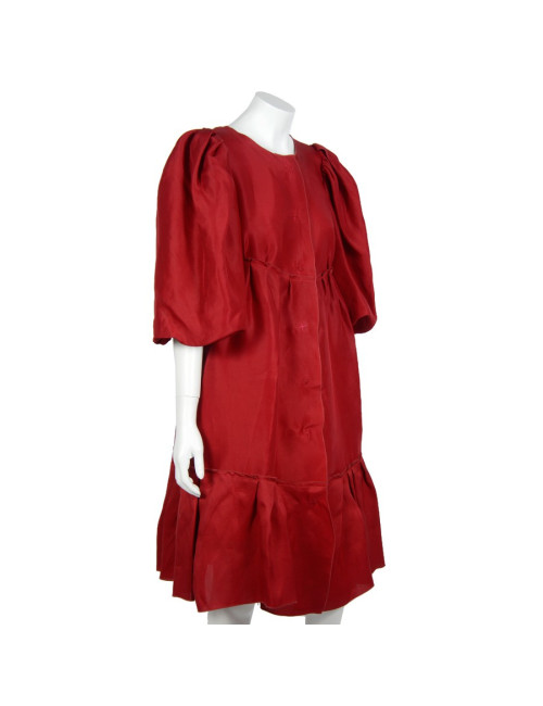 Dress coat LANVIN t 36 red silk