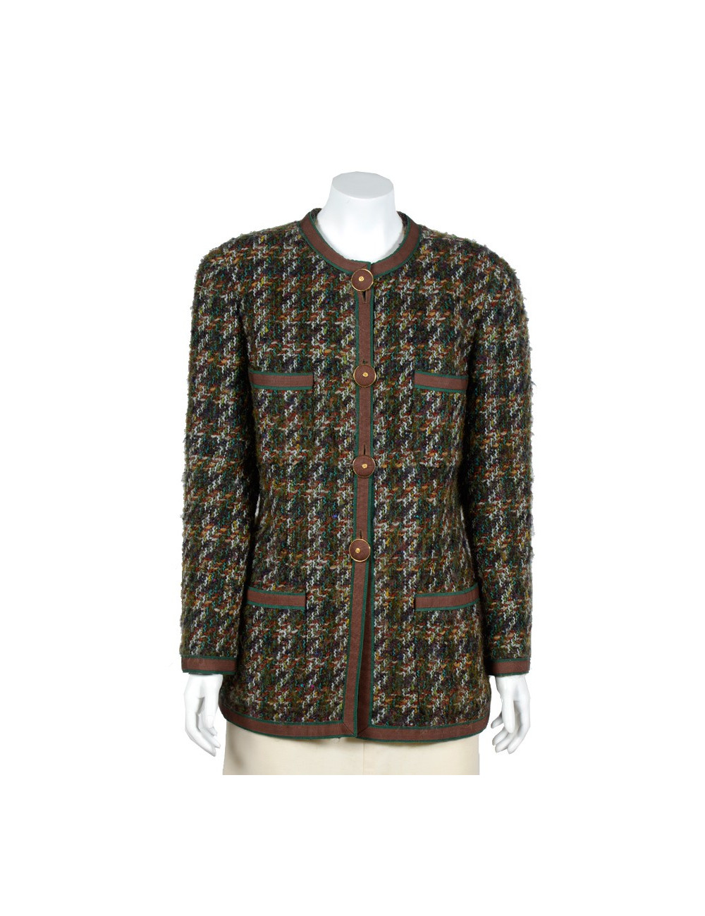 VESTE cHANEL T 44 tweed multicolore