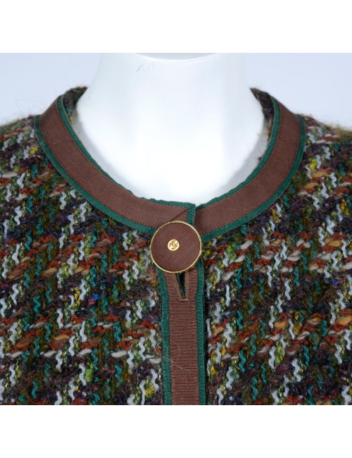 Jacket CHANEL multicolor tweed T44