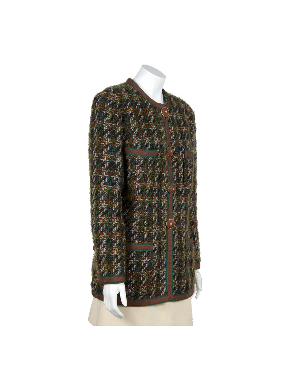 Veste CHANEL T 44 tweed multicolore