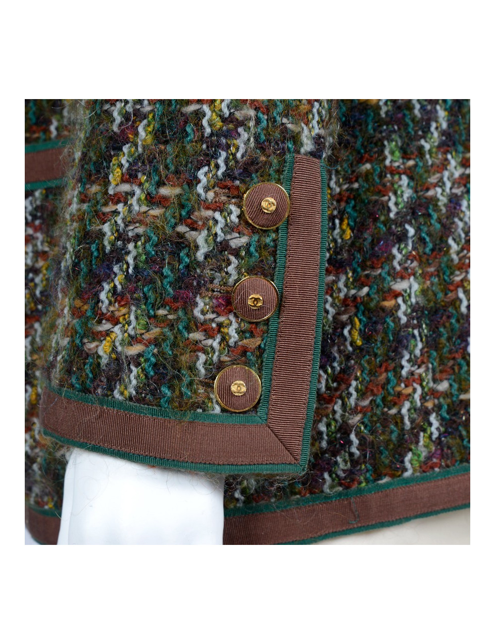 Jacket CHANEL multicolor tweed T44