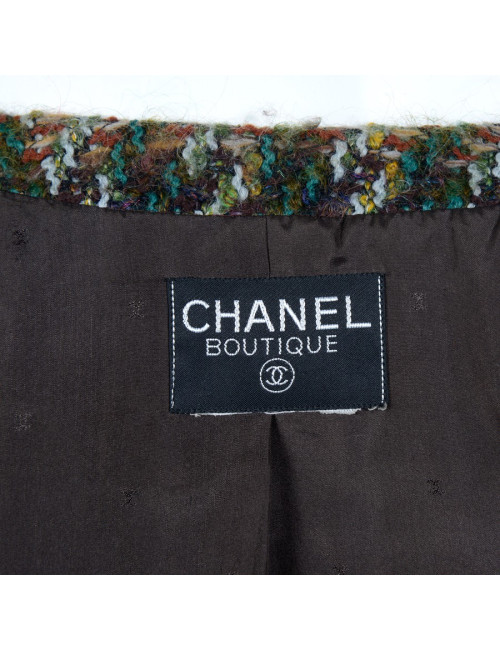 Jacket CHANEL multicolor tweed T44