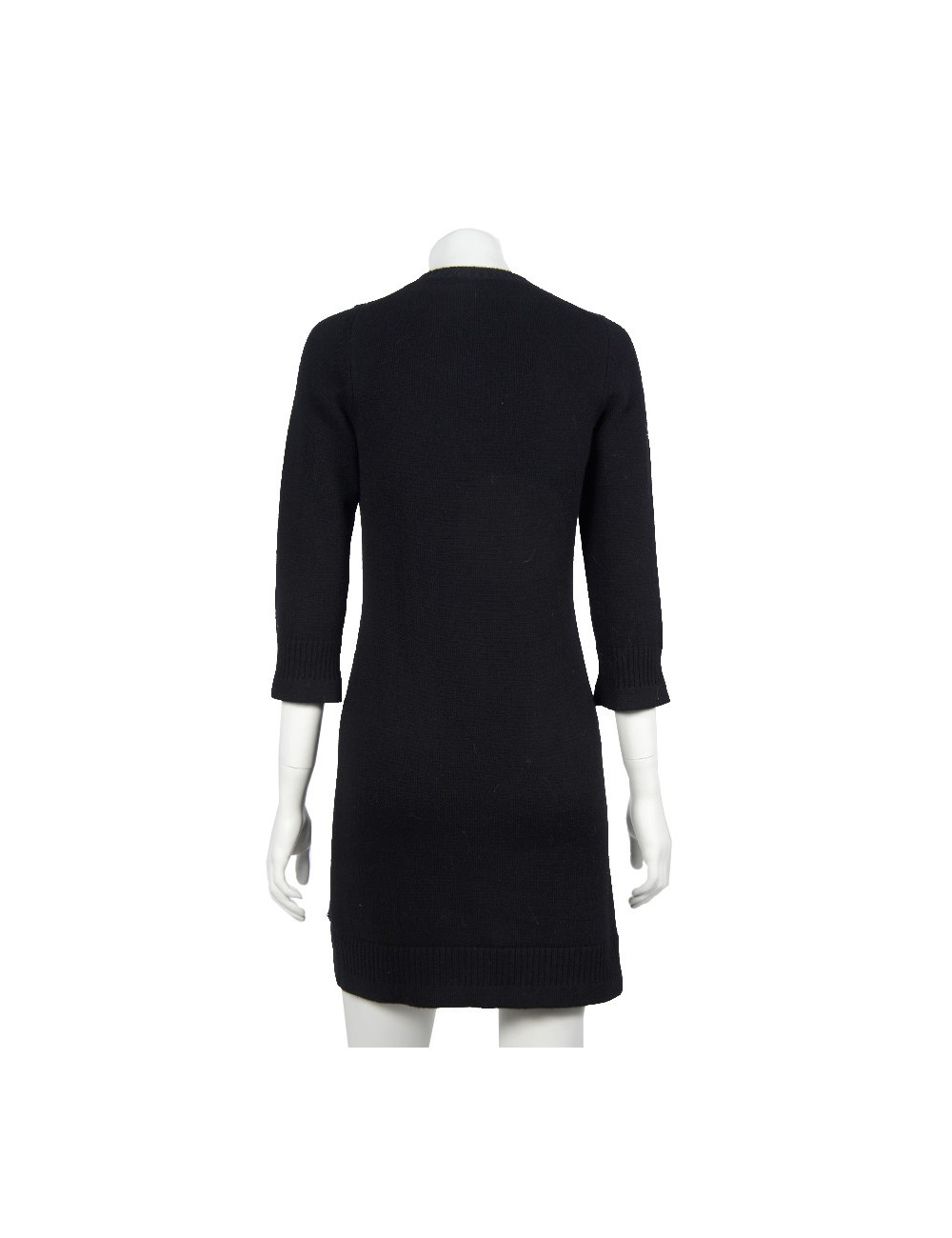 Robe CHANEL T 36 cachemire noire