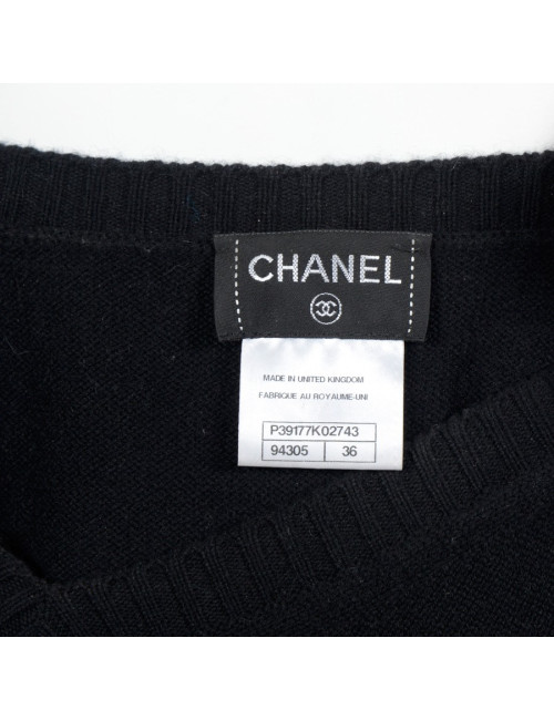 Dress CHANEL black cashmere T 36