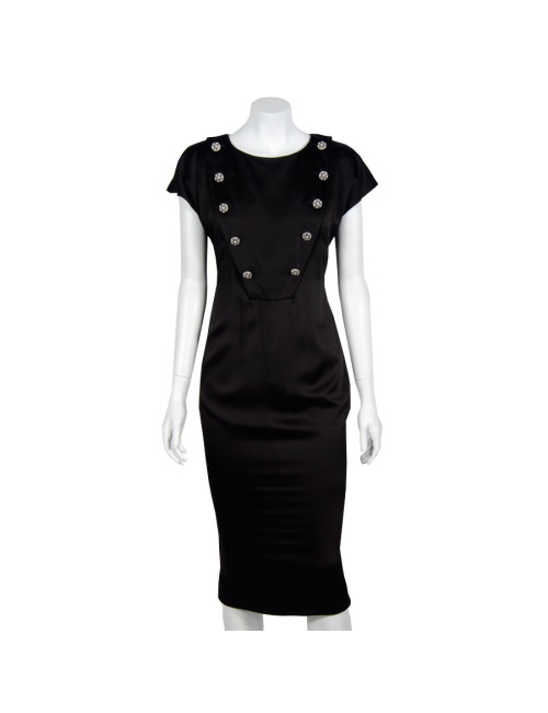 Robe CHANEL T  soie noire