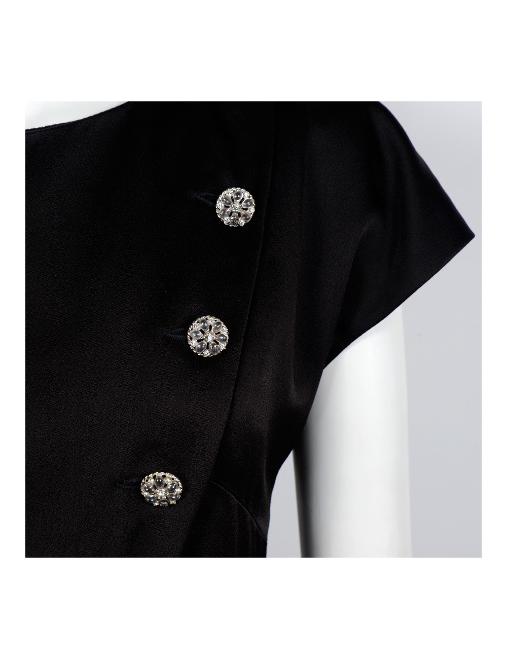 Robe CHANEL T  soie noire