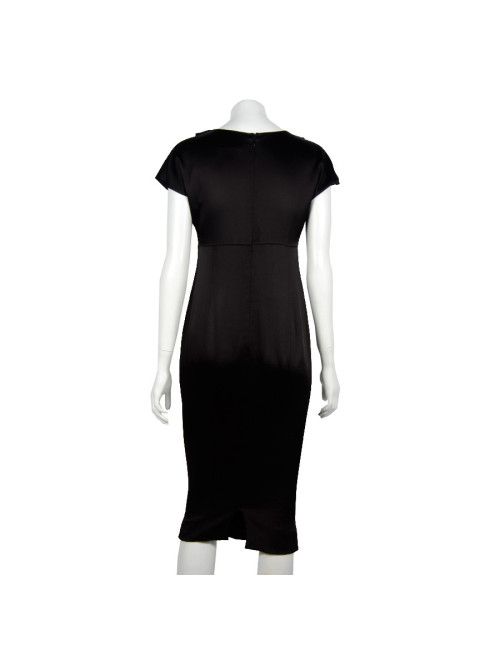 T38 black silk CHANEL dress