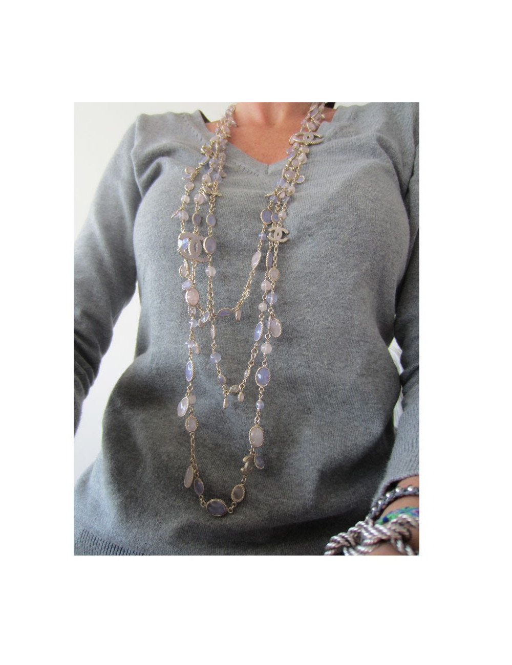 Sautoir triple rangs CHANEL