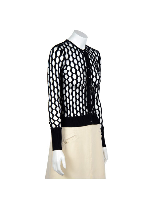 Vest black DIOR openwork viscose T36