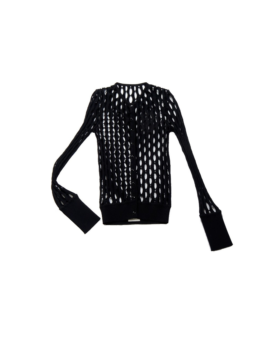 Vest black DIOR openwork viscose T36
