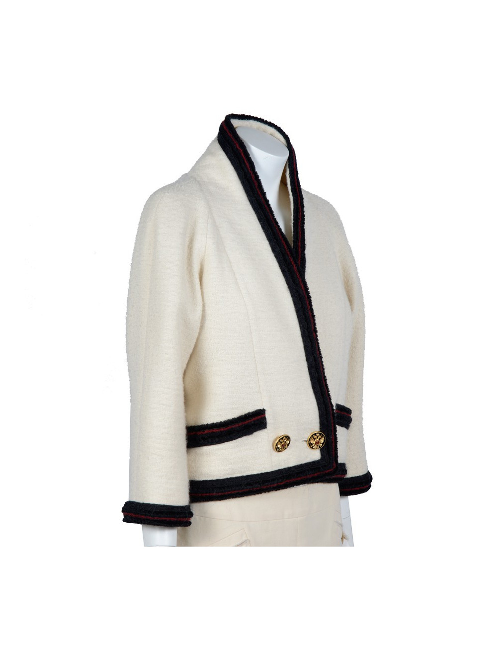 Ivory jacket CHANEL T 36 "Paris-Moscow"