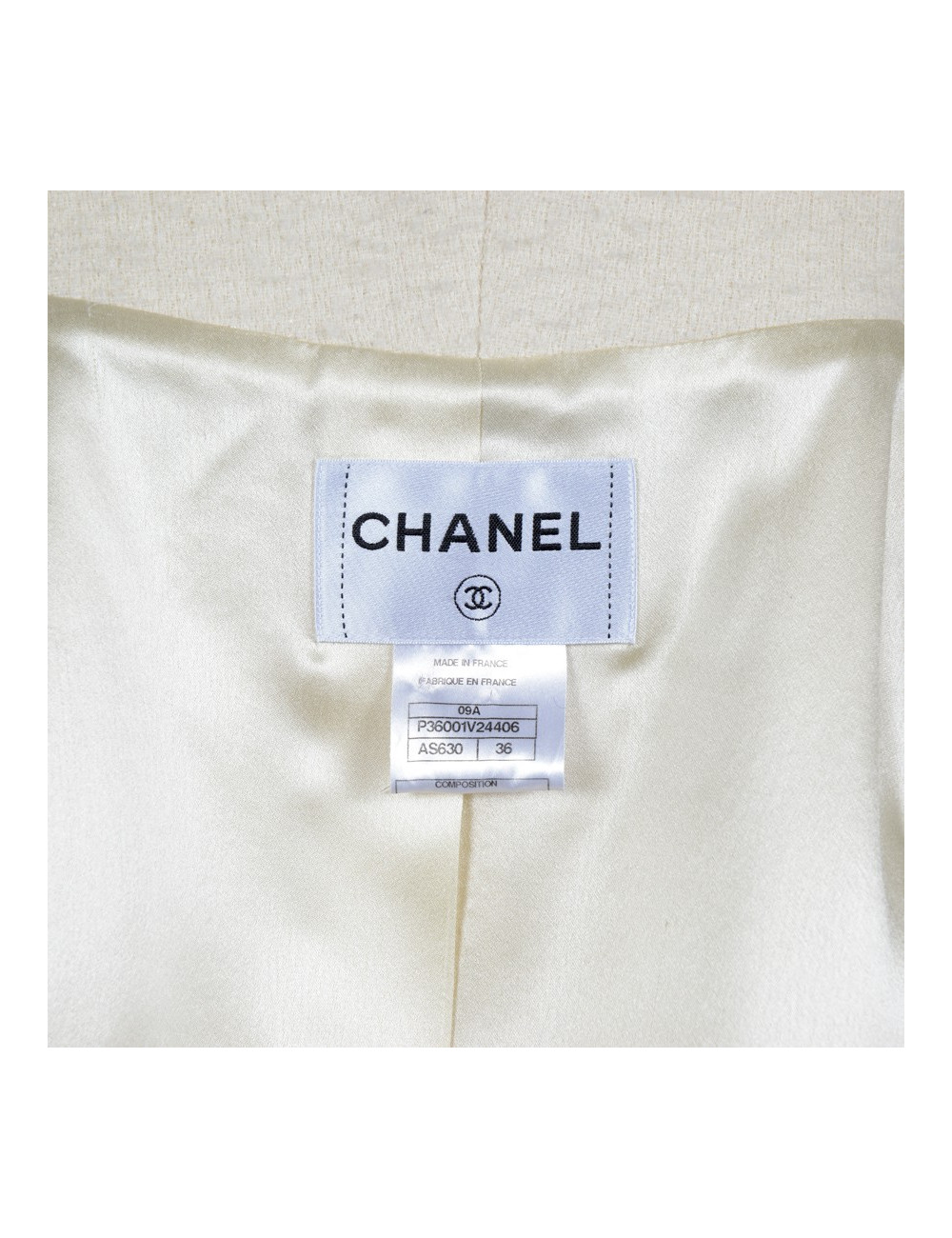 Ivory jacket CHANEL T 36 "Paris-Moscow"