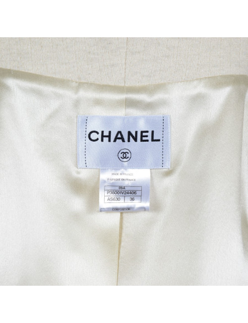Ivory jacket CHANEL T 36 "Paris-Moscow"