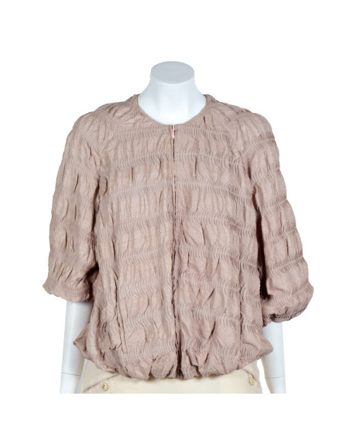 Blouson MAURIZIO PECORARO T42 IT en python traité beige rosé