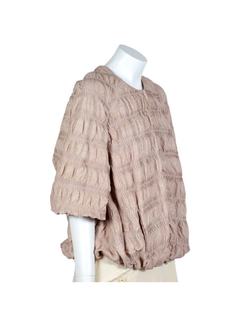 Blouson MAURIZIO PECORARO T42 IT en python traité beige rosé