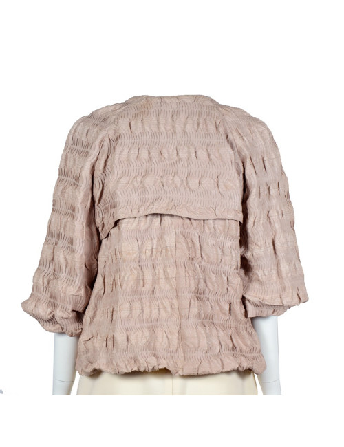 MAURIZIO PECORARO T 42 it in python treats beige pink jacket