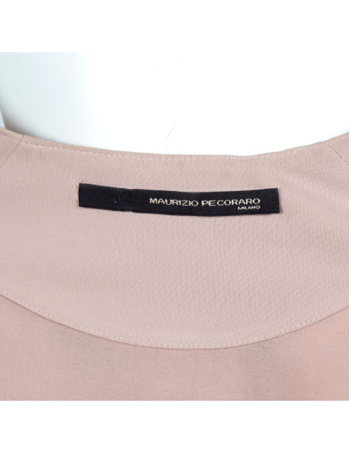 MAURIZIO PECORARO T 42 it in python treats beige pink jacket