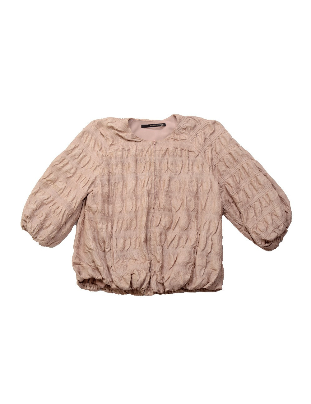 Blouson MAURIZIO PECORARO T42 IT en python traité beige rosé