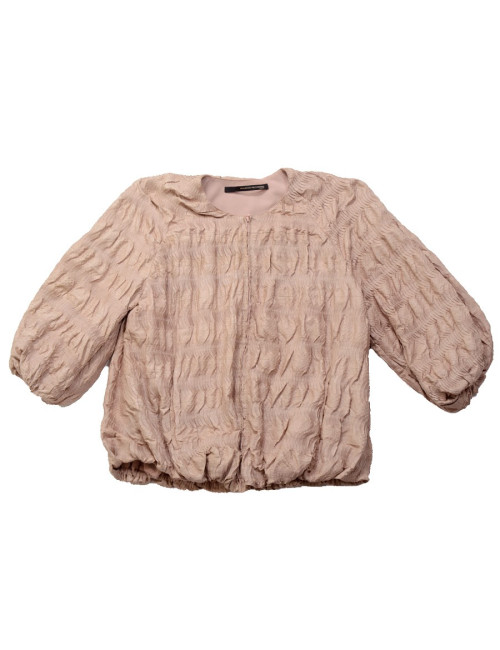 MAURIZIO PECORARO T 42 it in python treats beige pink jacket