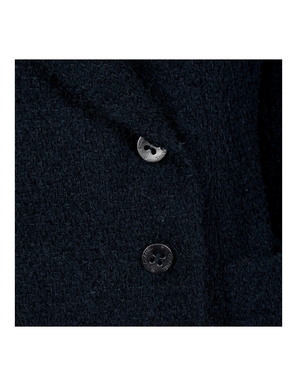 CHANEL T 44en black tweed jacket