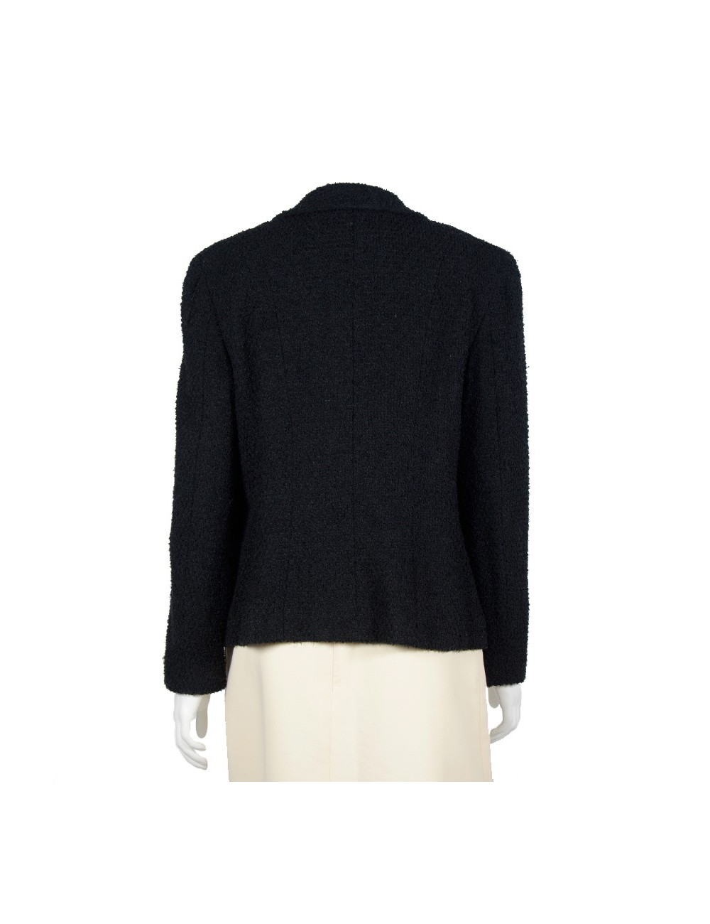 CHANEL T 44en black tweed jacket