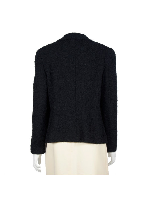 Veste CHANEL T 44 tweed noir 