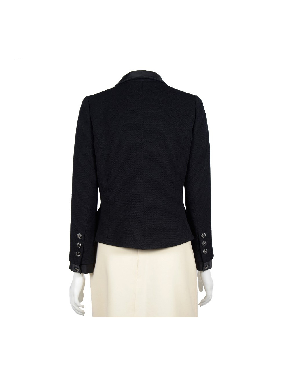 Veste smoking  CHANEL T 40  courte noire