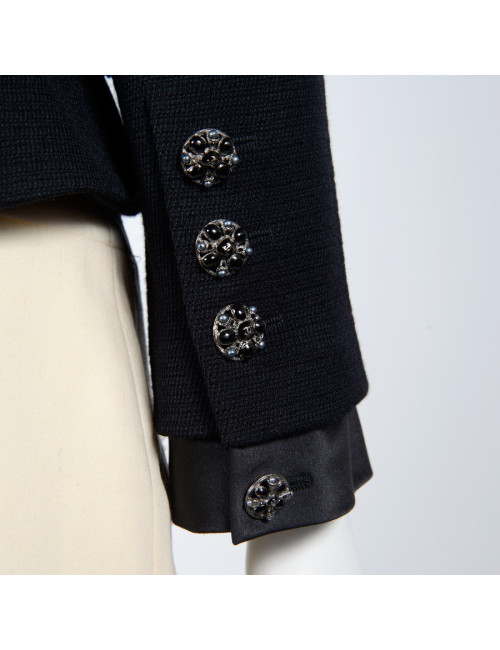 Veste smoking  CHANEL T 40  courte noire