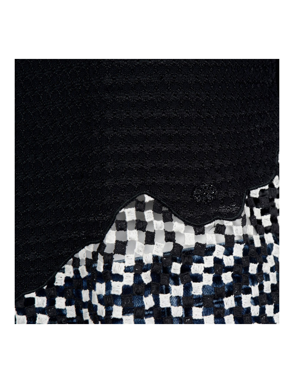 Tunique sans manche CHANEL  T 42 noire et blanche 