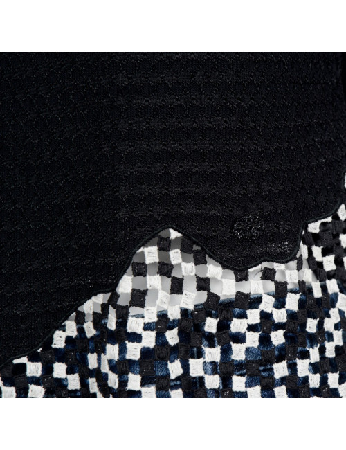 Tunique sans manche CHANEL T 42 noire et blanche