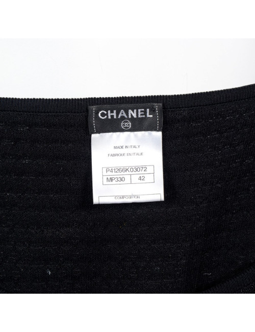 Tunique sans manche CHANEL  T 42 noire et blanche 