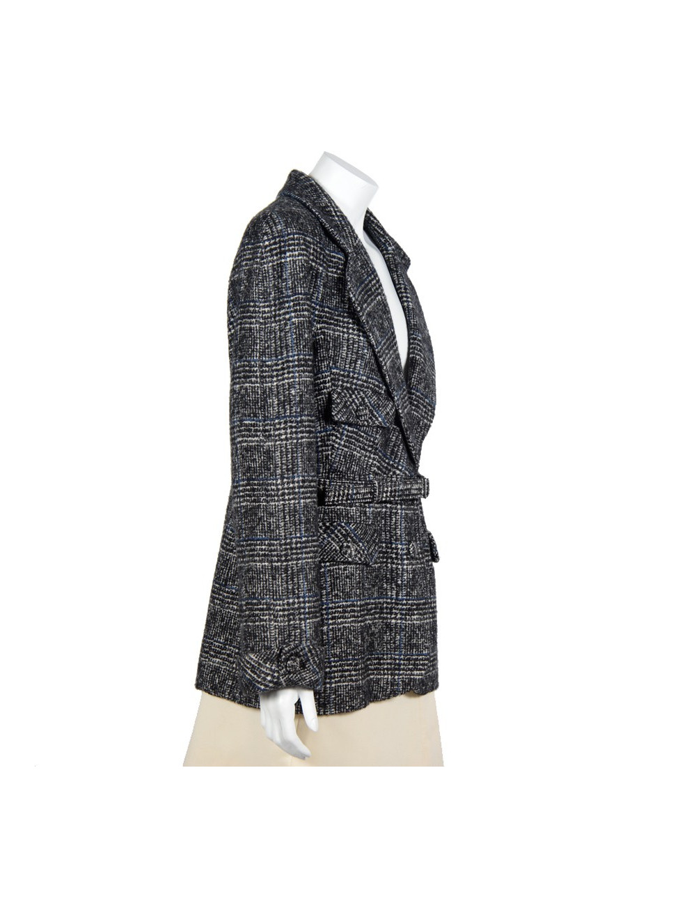 CHANEL jacket wool grey T 46