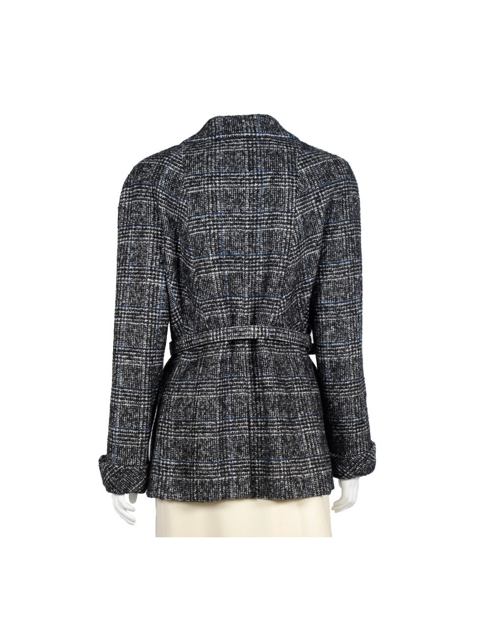CHANEL jacket wool grey T 46