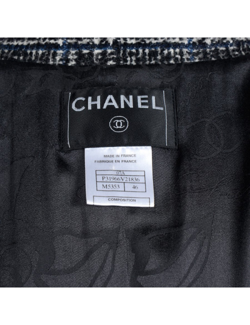 CHANEL jacket wool grey T 46