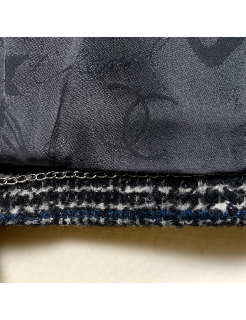 CHANEL jacket wool grey T 46