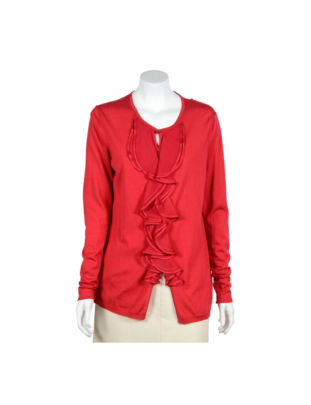 Top VALENTINO coton rouge 