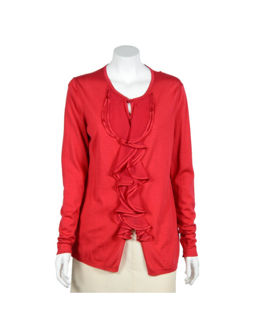 Top VALENTINO coton rouge 