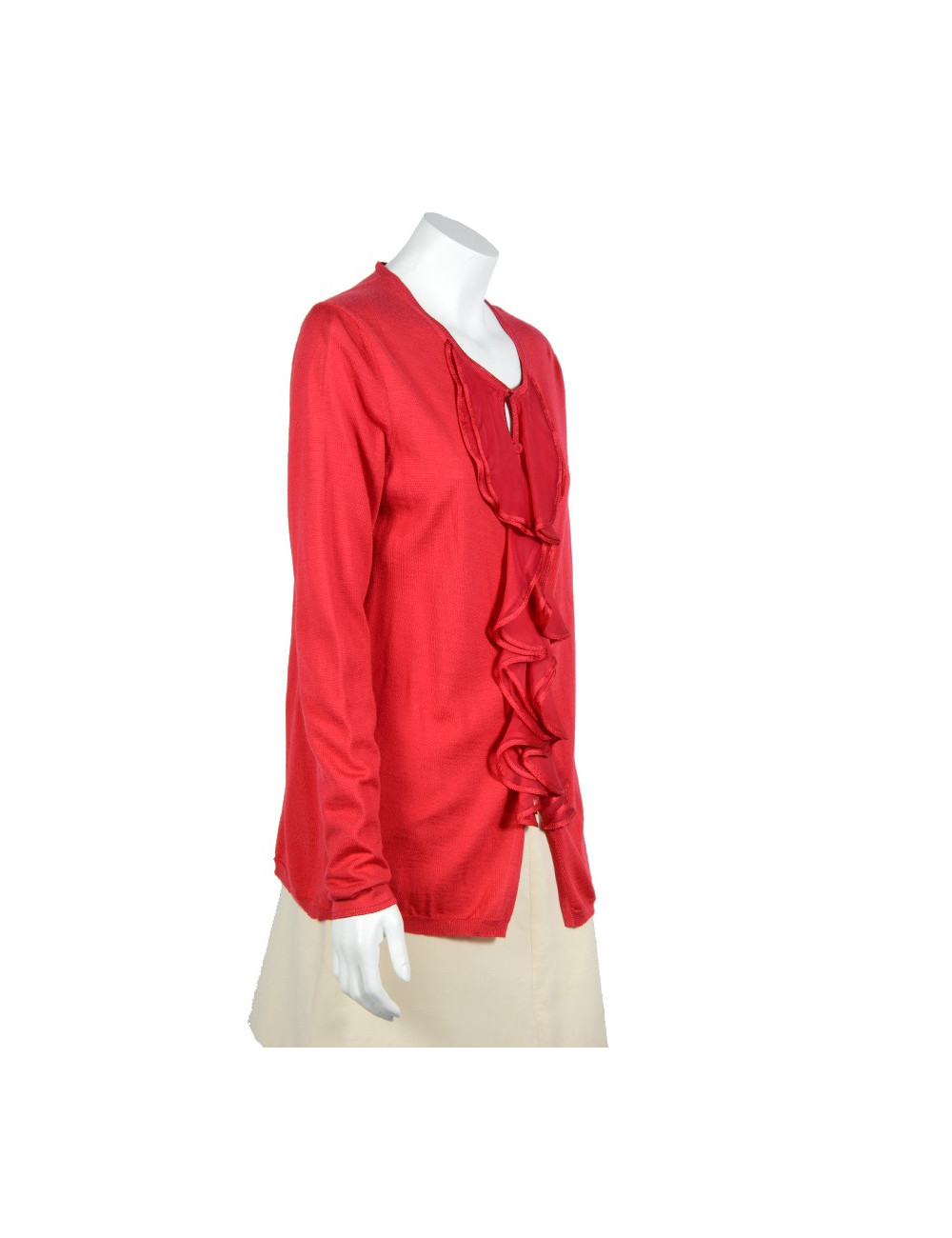 Top VALENTINO coton rouge 