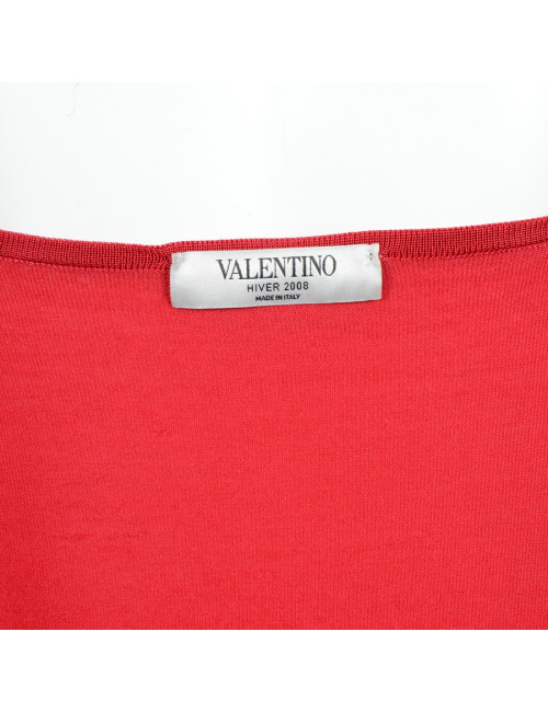 Top VALENTINO coton rouge 