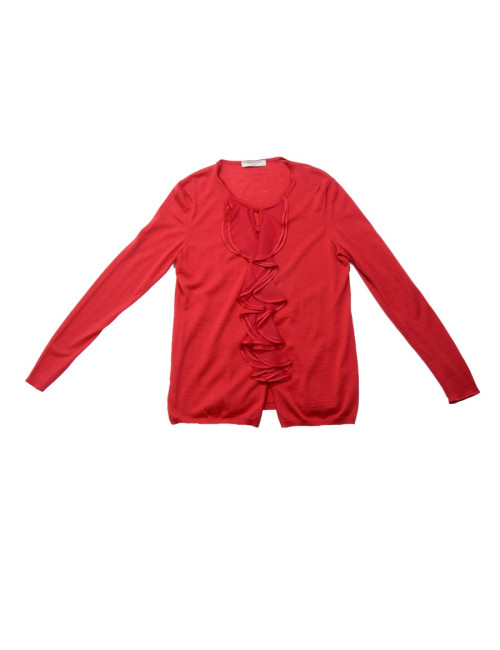 Top VALENTINO coton rouge 