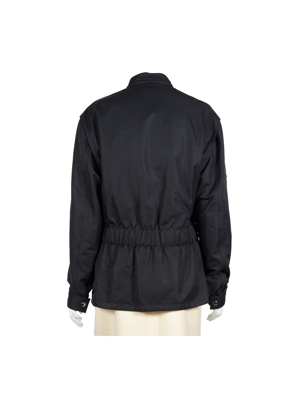 HERMES Black canvas parka size L